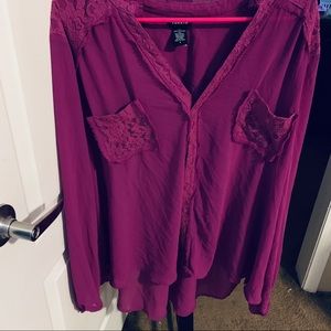 Vintage torrid top in plum purple